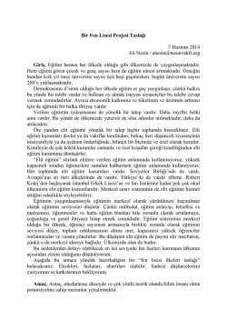 EĞİTİM BİLDİRGESİ (Ali Nesin)