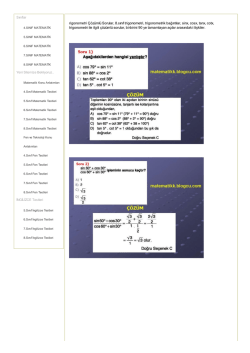 Sınıflar Yeni Sitemize Bekliyoruz.. İNGİLİZCE Testleri rigonometri