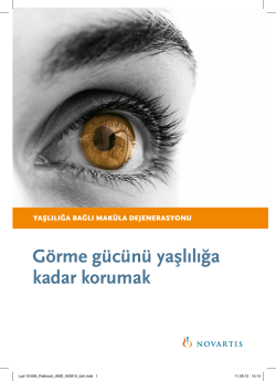 G&ouml;rme g&uuml;c&uuml;n&uuml; yaşlılığa kadar korumak