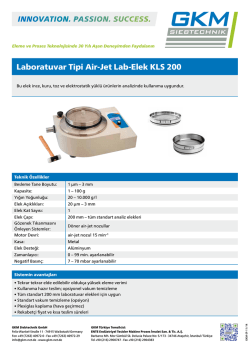 Laboratuvar Tipi Air-Jet Lab-Elek KLS 200