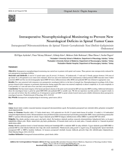 Intraoperative Neurophysiological Monitoring to
