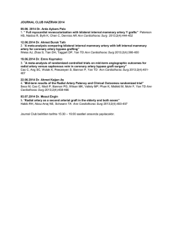 JOURNAL CLUB HAZİRAN 2014 05.06. 2014 Dr. Arda Aybars Pala
