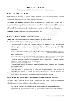 Ders 5-6 - İnsana Hizmet Derneği