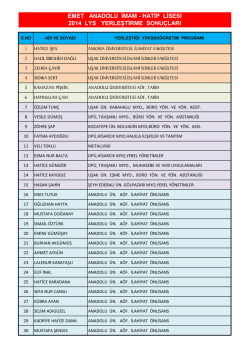 2014 LYS Sonu&ccedil;ları A&ccedil;ıklandı. Okulumuzdan YGS