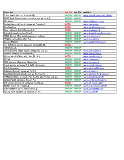 Firma Adı ME 200 ME 300 website 5.Ana Bakım Merkezi