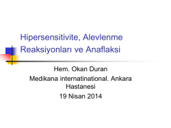 Hipersensitivite, Alevlenme Reaksiyonları ve Anaflaksi