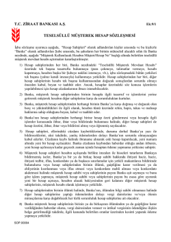 Müşterek Hesap Sözleşmeleri