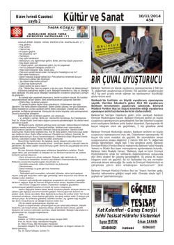 Kültür ve Sanat - İvrindi Gazetesi