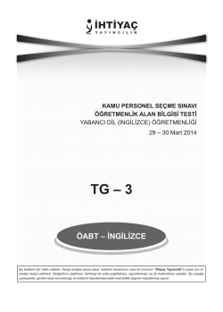 İngilizce 3 - İhtiyaç Yayıncılık