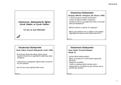 H-9-Uluslararası S&ouml;zleşmelerde Eğitim