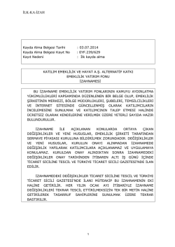 İLK HALKA ARZ İZAHNAME &Ouml;RNEĞİ