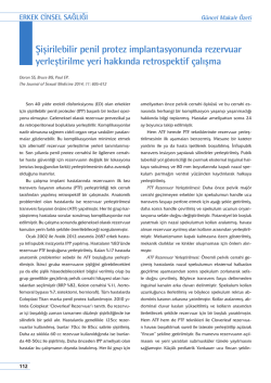 Şişirilebilir penil protez implantasyonunda rezervuar