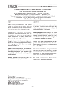 22 Olguda Patolojik Değerlendirme