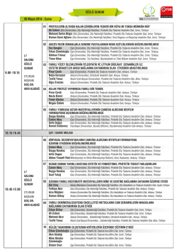 S&ouml;zl&uuml; Sunum - 21. Uluslararası Dişhekimliği Kongresi