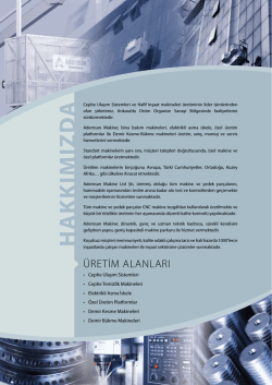 hakkımızd a - Ademsan Makine