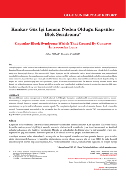 Konkav Göz İçi Lensin Neden Olduğu Kapsüler