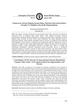 fırsatlar ve tehditlere dayalı bir değerlendirme