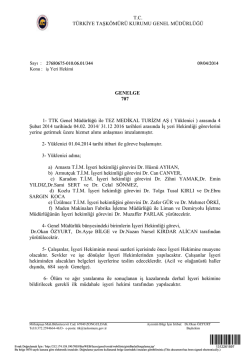 707- iş yeri hekimi - Türkiye Taşkömürü Kurumu