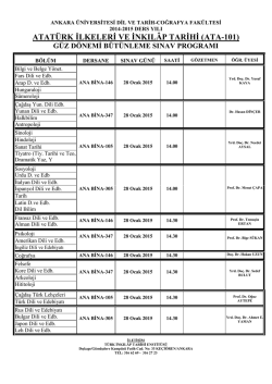 ata-101 - Ankara &Uuml;niversitesi Dil ve Tarih