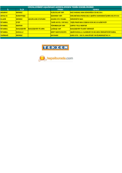 &uuml;r&uuml;nlerimizi aşağıdaki adreslerden temin edebilirsiniz.