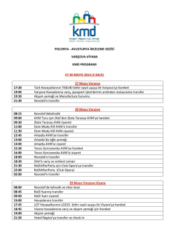 KMD Polonya-Avusturya Tur Programı 27-30 Mayıs