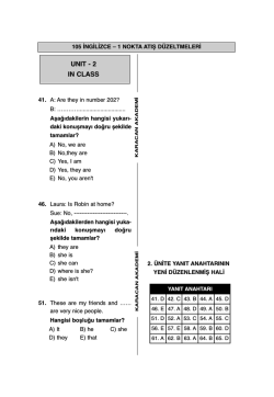 Aöf Nokta Atış 105-İngilizce Düzeltmeleri için tıklayınız