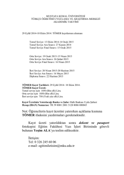 t&ouml;mer - Mustafa Kemal &Uuml;niversitesi