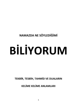 namazdaki kelimelerin anlamı