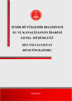 izmir b&uuml;y&uuml;kşehir belediyesi su ve kanalizasyon idaresi