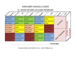 12. sınıflar ders &ccedil;alışma programı karacabey anadolu lisesi