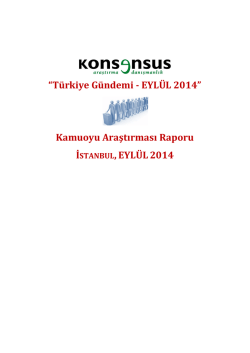 Eyl&uuml;l 2014 - Konsensus Araştırma ve Danışmanlık