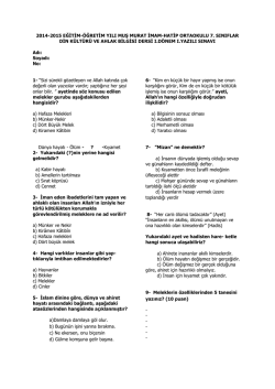 2014-2015 eğitim-&ouml;ğretim yılı muş murat imam-hatip ortaokulu