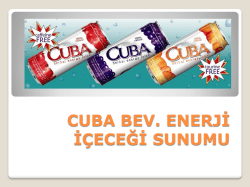 CUBA BEV. ENERJİ İ&Ccedil;ECEĞİ SUNUMU