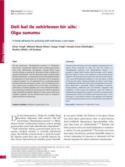 Deli bal ile zehirlenen bir aile