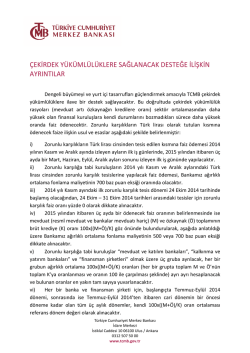 &Ccedil;ekirdek Y&uuml;k&uuml;ml&uuml;l&uuml;klere Sağlanacak Desteğe İlişkin Ayrıntılar