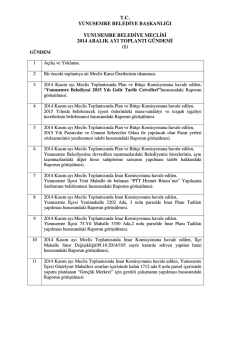 tc yunusemre belediye başkanlığı yunusemre belediye meclisi 2014