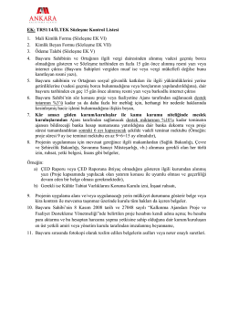 EK: TR51/14/İLTEK S&ouml;zleşme Kontrol Listesi 1. Mali Kimlik Formu