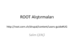 ROOT Alıştırmaları - Indico