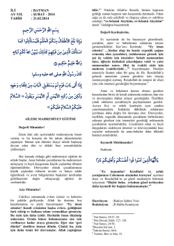 Ailede Mahremiyet Eğitimi