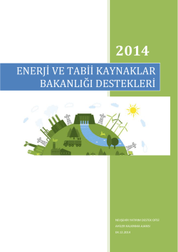 enerji ve tabii kaynaklar bakanlığı destekleri