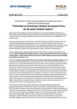 12 Mart 2014 - Basın B&uuml;lteni