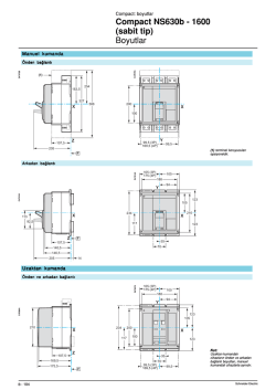 Compact NS630b - 1600 (sabit tip) Boyutlar