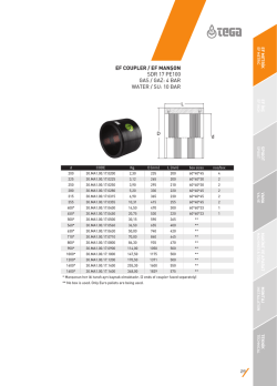 ef coupler / ef manşon sdr 17 pe100 gas / gaz: 4 bar water / su: 10 bar