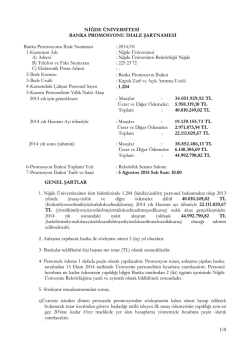1/4 NĐĞDE &Uuml;NĐVERSĐTESĐ BANKA PROMOSYONU ĐHALE