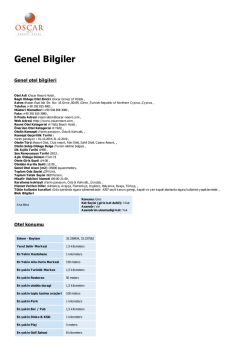 Genel Bilgiler - Oscar Resort Hotel