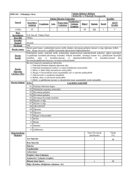 RPD 101 &ndash; Psikolojiye Giriş Eğitim Bilimleri B&ouml;l&uuml;m&uuml; Rehberlik ve