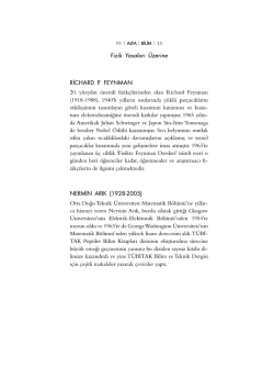 Fizik Yasaları &Uuml;zerine RİCHARD P. FEYNMAN - -