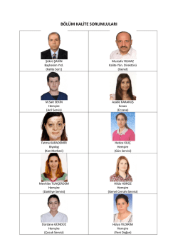 b&ouml;l&uuml;m kalite sorumluları