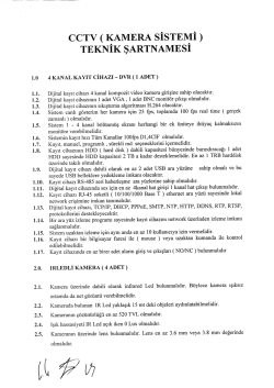 CCTV ( KAMERA SISTEMI ) TEKNIK SARTNAMESI 1.0 4 KANAL