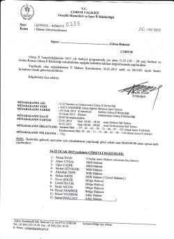 G&Uuml;REŞ U-23 HAKEM TAYİNİ - &Ccedil;orum Gen&ccedil;lik Hizmetleri ve